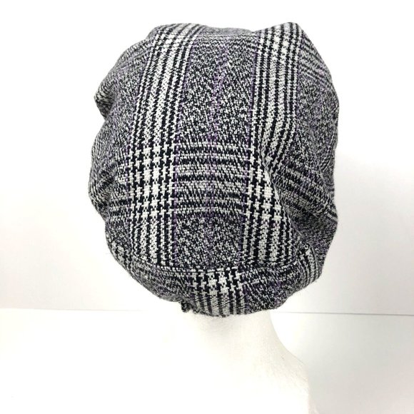 Women Plaid Newsboy Cap Poly And Wool Blend Fashion Hat for Ladies - Picture 4 of 7